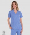 Casaca sanidad mujer elástica Azul celeste