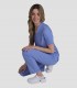 Casaca sanidad mujer elástica Azul celeste