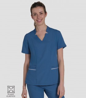 Casaca sanidad mujer elástica Petróleo