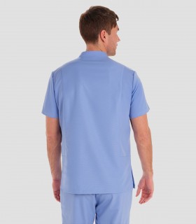 Casaca sanidad unisex elástica Azul celeste