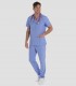 Casaca sanidad unisex elástica Azul celeste