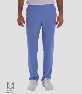 Pantalón sanitario elástico Azul celeste sin bolsillos