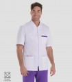 Casaca sanitaria elástica Manga corta Morado