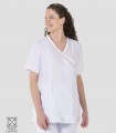 Casaca sanitaria mujer Microfibra elástica Blanca