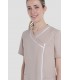 Casaca sanitaria mujer Microfibra elástica Beige