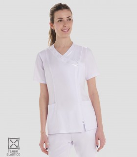Casaca sanitaria mujer Microfibra elástica Raso