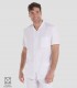 Casaca sanitaria unisex elástica Blanca