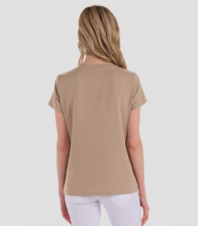Casaca sanitaria mujer Trabillas Raso Beige