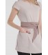 Vestido Beige con cinturón para estética