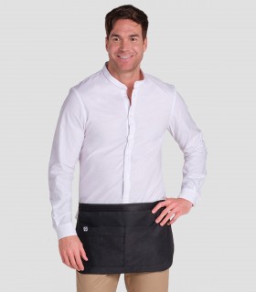 Delantal bandolera multibolsillos Negro