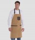 Delantal Ocre 2x1 peto y corto para camarero