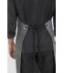 Delantal con peto bicolor Gris