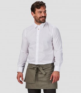 Delantal corto Sarga reciclada Verde caqui para camarero