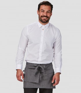 Delantal corto Sarga reciclada Negro para camarero