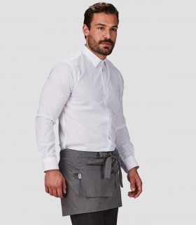 Delantal corto Sarga reciclada Negro para camarero