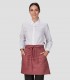 Delantal corto Remaches Sarga reciclada Burdeos para camarero
