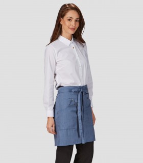 Delantal corto Remaches Sarga reciclada Azulina para camarero