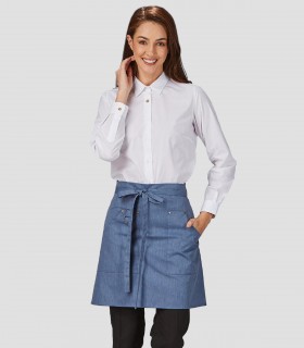 Delantal corto Remaches Sarga reciclada Azulina para camarero