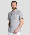 Casaca sanitaria unisex cuello mao Gris