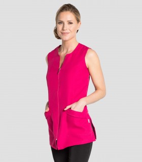 Casaca Laboral sin mangas Fucsia