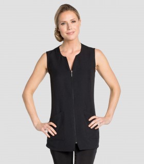 Casaca Laboral sin mangas Negra