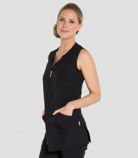 Casaca Laboral sin mangas Negra