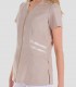 Casaca laboral mujer Beige franjas