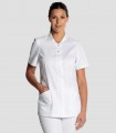 Casaca sanitaria mujer corchetes Blanca