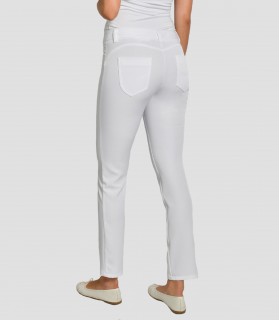 Pantalón de mujer bielástico Push-up Blanco