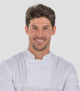 Camiseta hombre hostelería Fusión Blanca