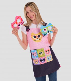 Estola tejana maestra Gatos 3D