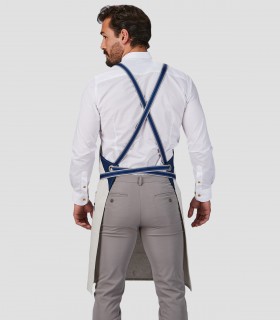 Delantal con peto Cintas Rayas Gris claro para camarero