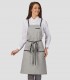 Delantal con peto Cintas Rayas Gris para camarero