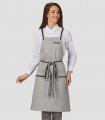 Delantal con peto Cintas Rayas Gris para camarero