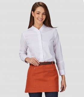 Delantal corto Contrastes de espiga Caldera