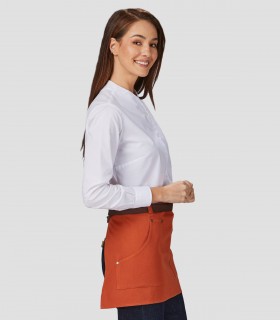 Delantal corto Contrastes de espiga Caldera
