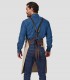 Delantal peto Herrajes en Piel Beige para camarero