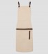 Delantal peto Herrajes en Piel Beige para camarero