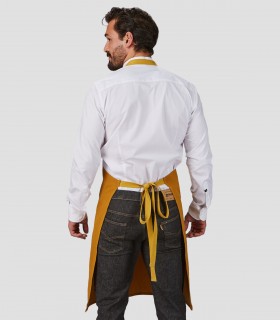 Delantal peto Tirantes Bicolor Mostaza