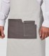 Delantal peto Tirantes Bicolor Gris claro para camarero