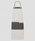 Delantal peto Tirantes Bicolor Gris claro para camarero