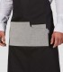 Delantal peto Tirantes Bicolor Negro para camarero