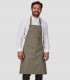 Delantal peto Remaches Sarga reciclada Verde caqui para camarero