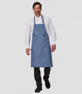 Delantal peto Remaches Azulina para camarero