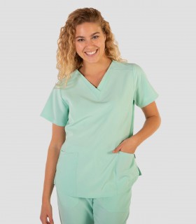 Casaca mujer Microfibra elástica 360 Verde agua