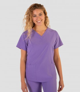 Casaca sanitaria mujer Microfibra elástica 360 Lila