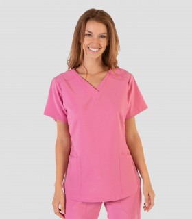 Casaca sanitaria mujer Microfibra elástica 360 Rosa