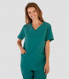 Casaca sanitaria mujer Microfibra elástica 360 Verde