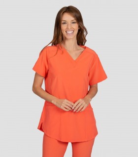 Casaca sanitaria mujer Microfibra elástica 360 Coral