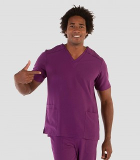 Casaca sanitaria Microfibra elástica 360 Morado